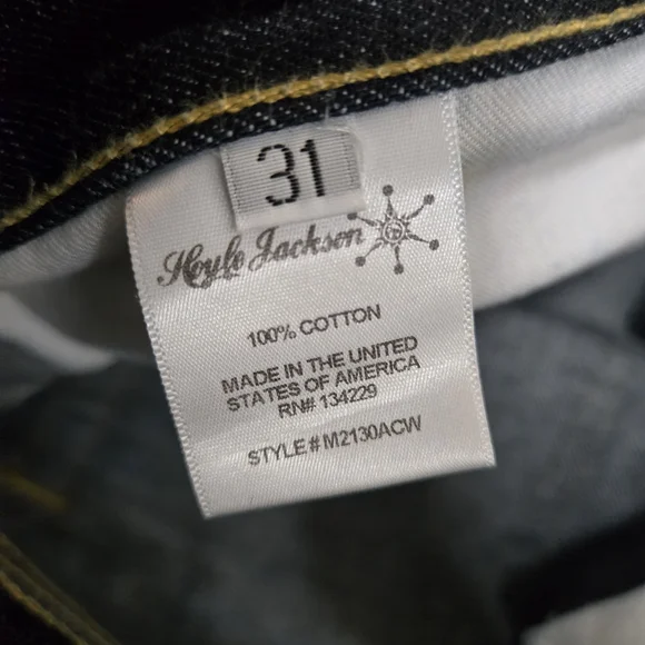 Hoyle Jackson selvedge denim jeans 31 Made in USA Button Fly